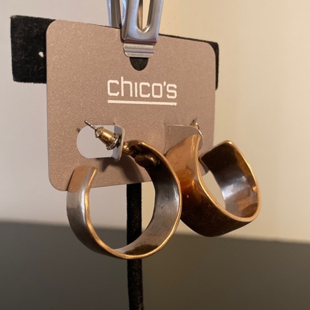 Chico's Bronze-Toned Hoop Earrings